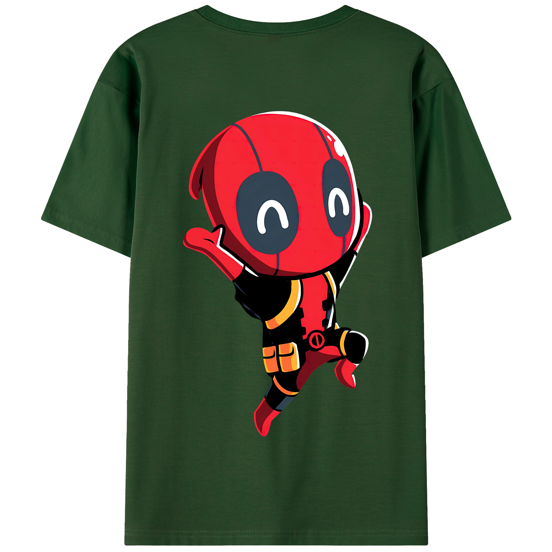 （画像用） Deadpool デッドプール 綿100％半袖Tシャツ（背面プリント）